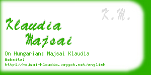 klaudia majsai business card